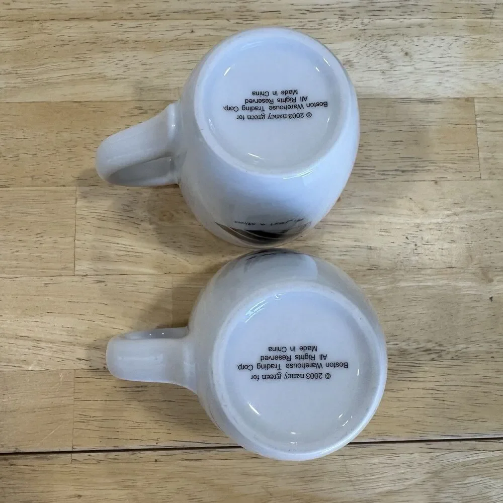 Nancy Green Boston Warehouse Trading Desert Excuses Cake Slices Mug Set Of 2 EUC